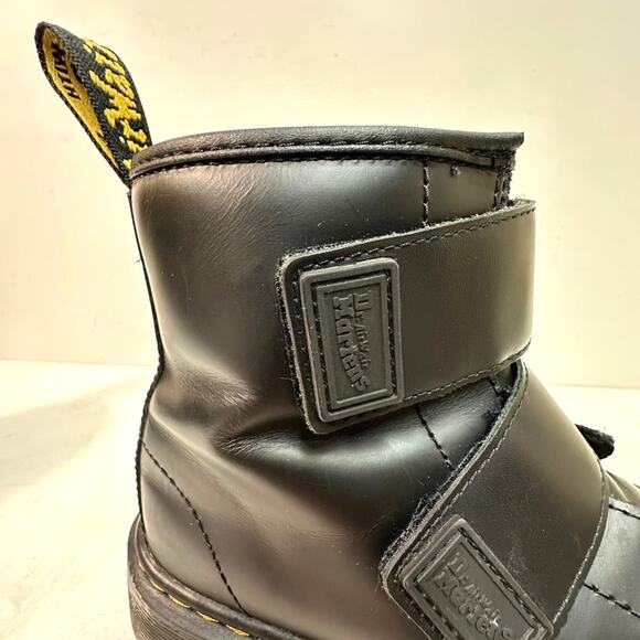 VERY GOOD Dr. Martens 1460 Easy On Accessible Boot Black Velcro Zip Women's 5 - Picture 4 of 14